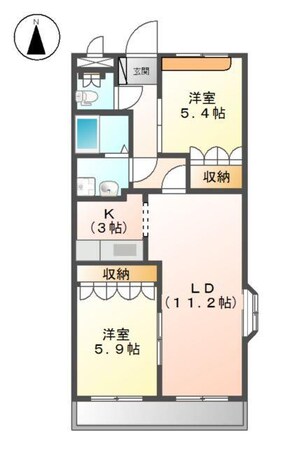 コンフォース大開の物件間取画像